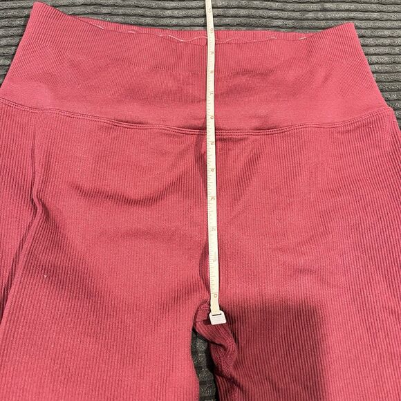 Spiritual Gangster Women's Pink Ribbed Leggings Size M/L Stick Waist EUC - Picture 8 of 9